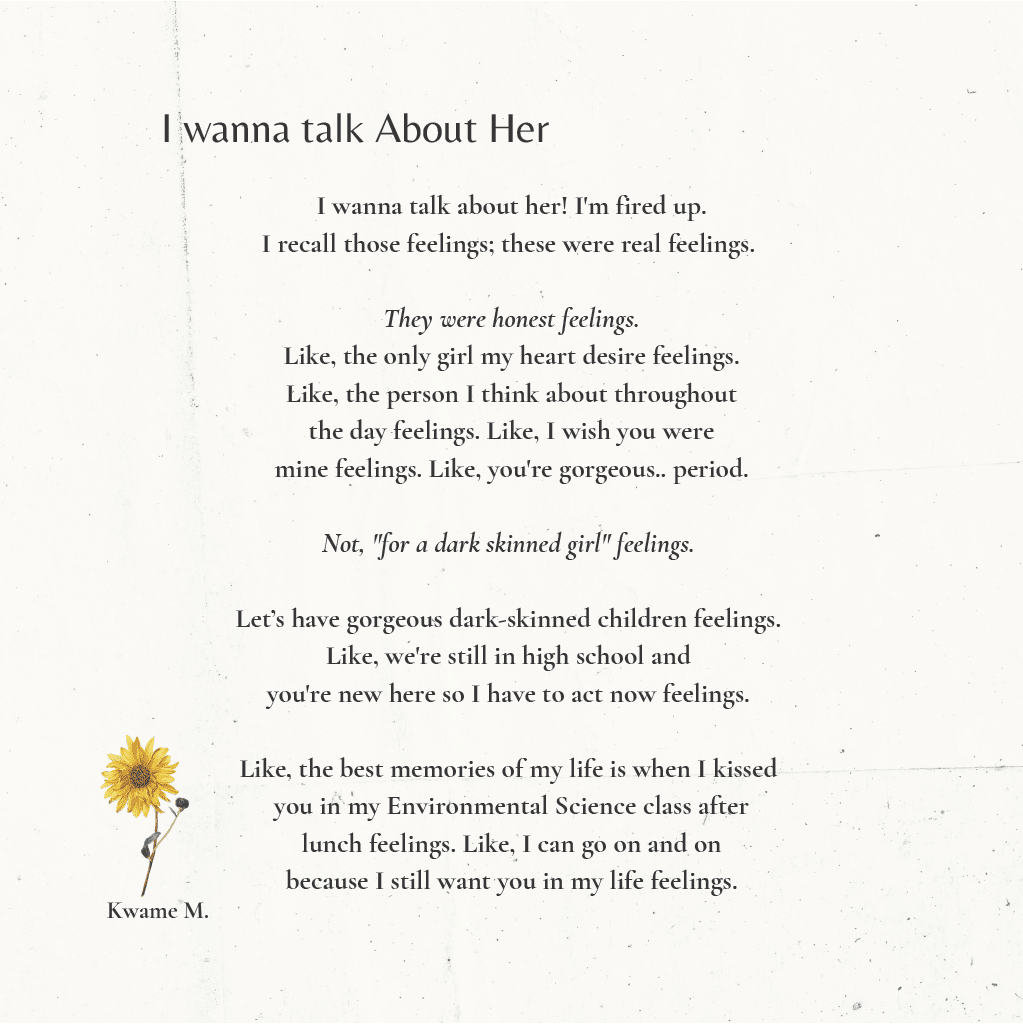 I wanna talk About Her